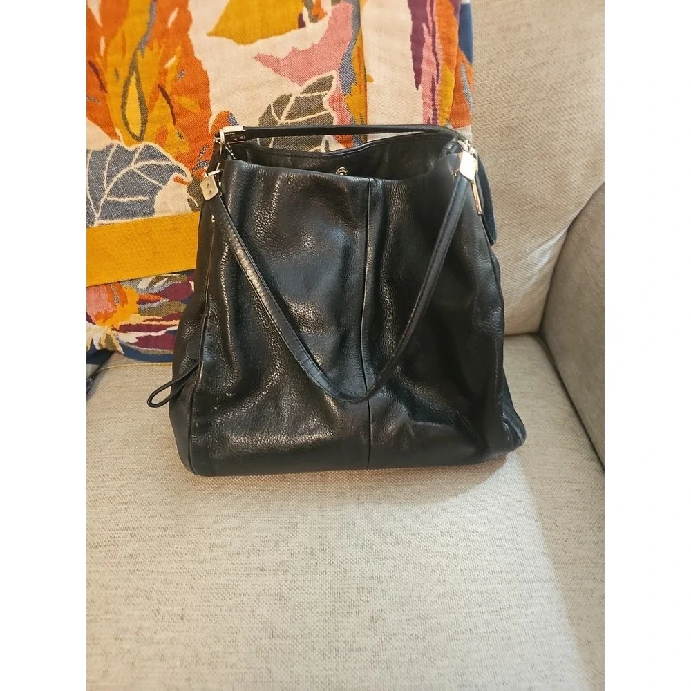 Coach Black Pebbled Leather Double Handled Madison Bag E1376-26224